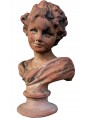 Piccolo busto fanciulla francese terracotta con base