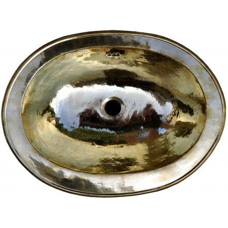 Oval copper sink 56X43 CM