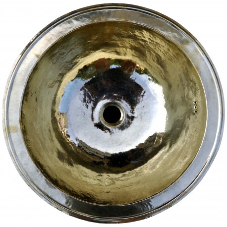 Round brass sink Ø 38 cm