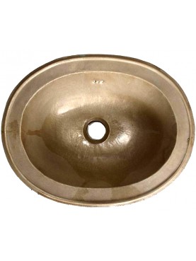 Lavandino ovale in ottone 48x38 cm