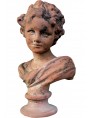 Child small french bust terracotta with round base