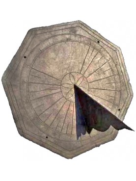 Octagonal sundial in Black slate from Liguria