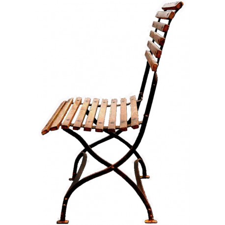 Armchair forged iron and wood