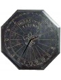 Slate Octagonal sundial with latin inscription