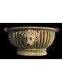 Oval vase with lion