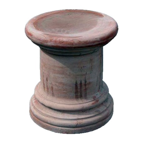 Supporto per statue e vasi H.47cm/Ø42cms in terracotta