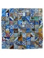 Purely indicative patchwork with old tiles in maiolica cutted 5x5 cms