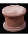 Terracotta small cube H.29cms/Ø40cms for vases and sculptures