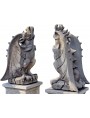 Pair of winged stone griffins
