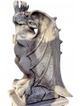 Pair of winged stone griffins