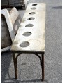 Old Forged iron and white Carrara marble - vases stand