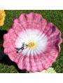 Majolica seat - rose and white pansy