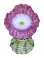 Majolica seat - rose and white pansy