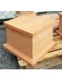 Square terracotta small cube for vases and sculptures