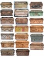 Example of various different types of Neapolitan terracotta boxes