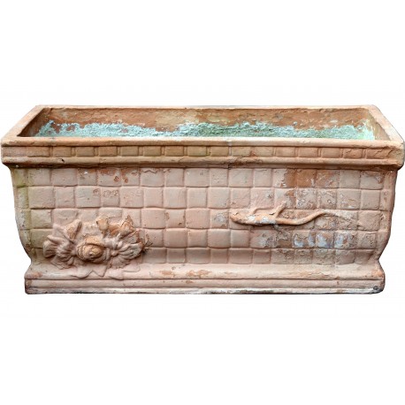 Ancient TERRACOTTA NEAPOLITAN basket box