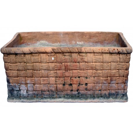 Ancient TERRACOTTA NEAPOLITAN basket box