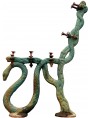 Gambe originali di antica panchina in ghisa serpenti