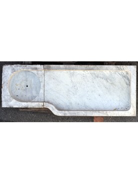 Ancient Ligurian white Carrara Marble sink