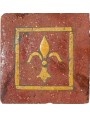 Ancient tuscan bricks inlaid with royal yellow or yellow siena marble
