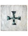 Marmetta antica in bianco e verde croce di Malta