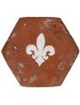 Terracotta Hexagon with marble lily