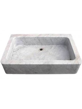 Modern Sink - white Carrara marble