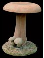 Terracotta mushroom stool