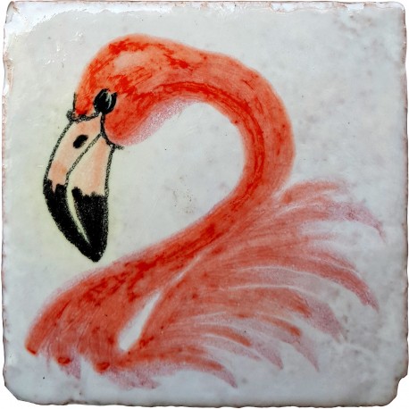 Flamingos majolica tiles 