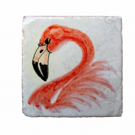 Flamingos majolica tiles 