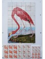 Majolica tile phoenicopterus flamingos 10x10 cm