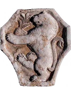 Coat of Arms - rampant lion - stone