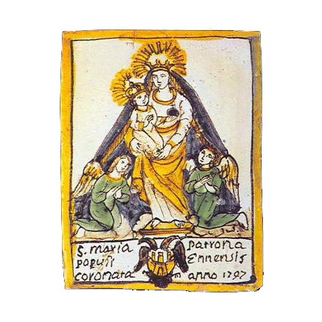 S. Maria Patrona Populi Ennensis - Madonna matonella maiolica