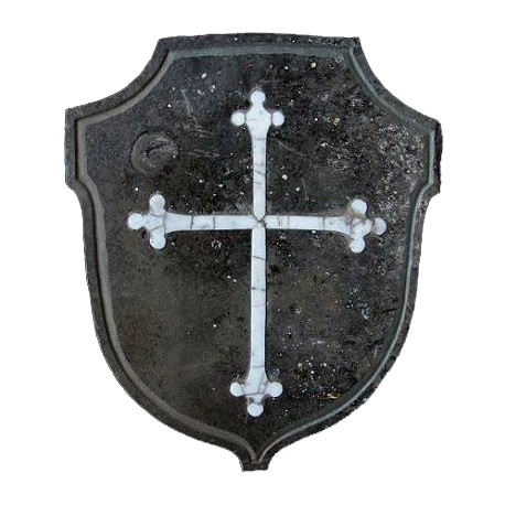 Sand-stone coat of arms with Medioeval Pisa cross