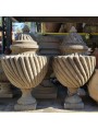 Stone twisted vase