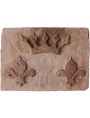 Sand stone coat of arms lilies and noble crown