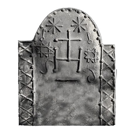 IHS fireback with two crosses of King Solomon