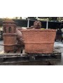 Great terracotta box from Impruneta - wicker design