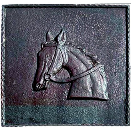 Fireback cast-iron horse head