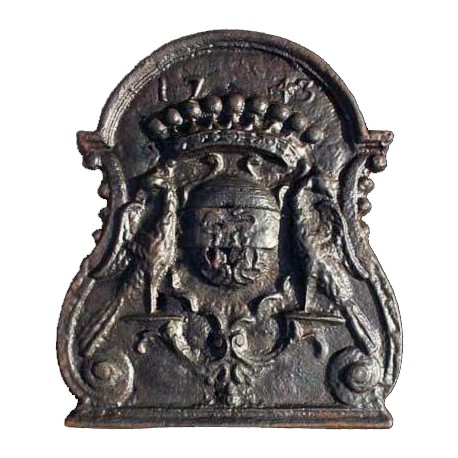 cast iron Fireback arms of france
