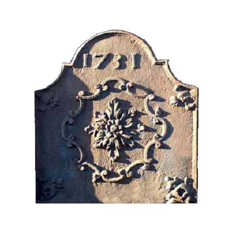 Lastra in ghisa per camino rosetta - datata 1731
