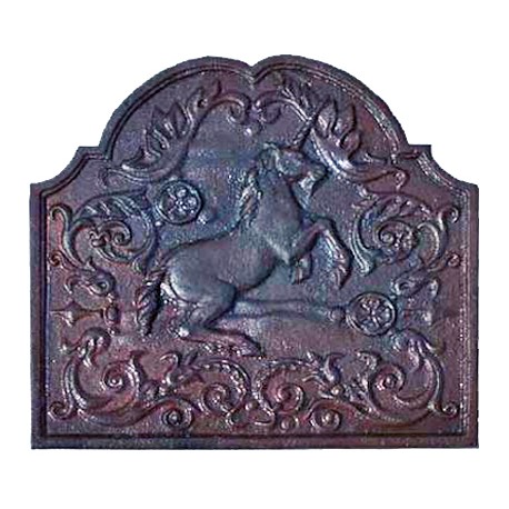 Fireback cast iron unicorn