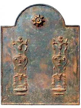 Original ancient cast iron Fireback emperor age