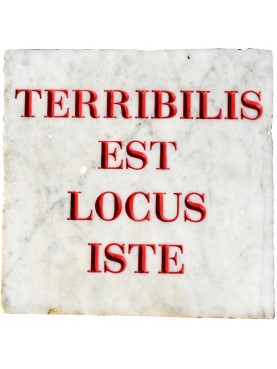 Terribilis est locus iste - white Carrara marble tile - ROMAN STYLE