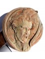 Round in terracotta freely inspired by the sketch drawn by Michelangelo Buonarroti in 1525 and conserved in Uffizi Museum