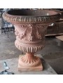Coppia di antichi vasi a calice Ricceri Impruneta originali