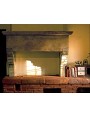 Fireplace for kitchen in limestone