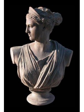 Diana busto in terracotta - Artemide di Versailles