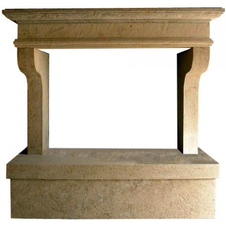 Limestone fireplace - Castiglion del Bosco Montalcino
