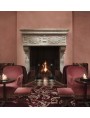The original fireplace from the Gramercy Hotel in New York
